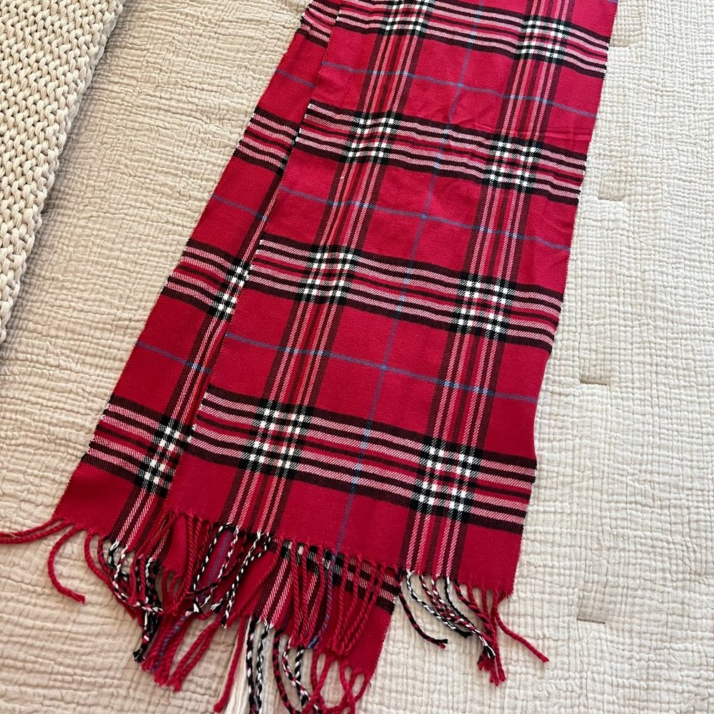 Scottish Cashmere Pink Plaid Scarf